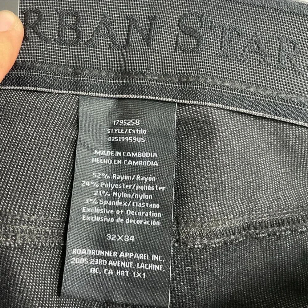 NEW Urban Star Men's 32X34 Stretch Relaxed Fit Straight Leg Pants Dark Gray